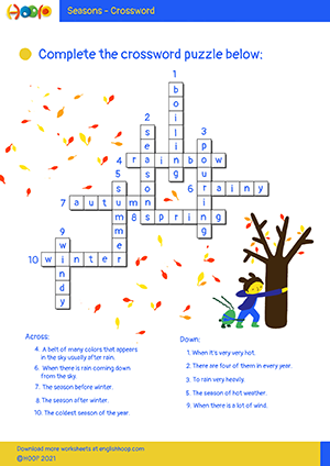 Seasons – Crossword – Answers