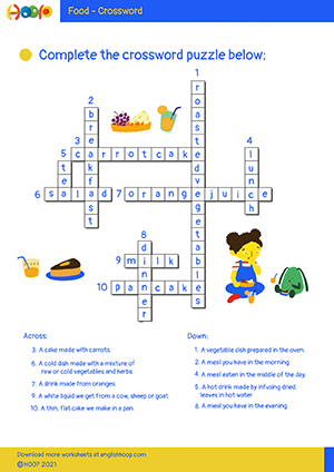 What Do You Eat In A Day – Crossword – Answers